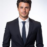 Business man in a suit white transparent background _ Premium AI-generated image
